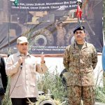 Prime Minister Muhammad Shehbaz Sharif addresses the officers and soldiers who took part in Operation Bunyan-um- Marsous