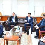 Federal Minister for Commerce, Jam Kamal Khan in a meeting with the Ambassador of Belarus, A. Metelitsa, to discuss strengthening industrial and textile cooperation between Pakistan and Belarus