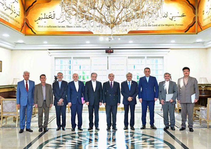 Foreign Minister of the Islamic Republic of Iran Seyed Abbas Araghchi calls on Prime Minister Muhammad Shehbaz Sharif
