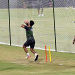 Pakistan Cricket team player attend the practice session for upcoming t20 cricket series between Pakistan vs Bangladesh at Gaddafi Stadium