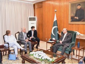Minister of Interior of Italy, Mr. Matteo Piantedosi, along with his delegation, called on President Asif Ali Zardari at Aiwan-e-Sadr