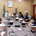 Planning Minister Ahsan Iqbal chairs a meeting to review progress of Karachi Coastal Comprehensive Development Zone. Federal Minister for Maritime Affairs, Muhammad Junaid Anwar Chaudhry is also present