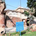 A historical building under the management of Parks and Horticulture Authority Sargodha stands weathered and neglected at Bonatical garden