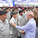 Prime Minister Muhammad Shehbaz Sharif interacted with officers and sailors of the Pakistan Navy during visit the Pakistan Navy Dockyard to pay tribute to the Pakistan Navy for its pivotal role in Operation Bunyanum Marsoos
