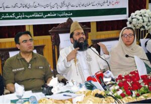Chairman Central Royat-e-Hilal Committee Pakistan and Chairman Majlis Ulema Pakistan Peace Ambassador Maulana Syed Muhammad Abdul Khabeer Azad addressing the Pakistan National Solidarity Conference