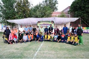 Players are giving hockey trials in the Summer Games 2025 organized by the District Sports Department on the instructions of the Chief Minister of Punjab