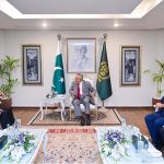 A delegation from the International Monetary Fund (IMF), led by Director of the Middle East & Central Asia Department, Jihad Azour, called on the Deputy Prime Minister and Foreign Minister, Senator Mohammad Ishaq Dar