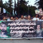 People participating in a rally in the support of Armed Forces and condemned Indian aggression