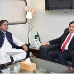 Speaker Punjab Assembly Malik Muhammad Ahmed Khan in an important meeting with Railway Minister Muhammad Hanif Abbasi