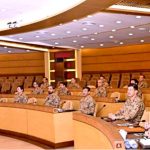 Field Marshal Syed Asim Munir, NI (M), Chief of Army Staff, chairs the 270th Corps Commanders’ Conference (CCC) at the General Headquarters