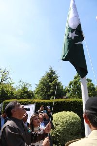 High Commissioner of Pakistan to UK, Dr. Mohammad Faisal addressing a gathering on the occasion of Youm-e-Tashakur at Pakistan House