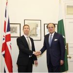 Federal Minister for Finance and Revenue, Senator Muhammad Aurangzeb, holding a meeting with Lord Livermore, the UK’s Financial Secretary to the Treasury and Growth Minister at HM Revenue & Customs