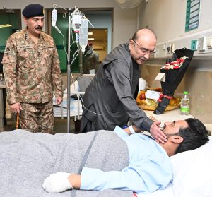 President visits CMH, inquires after health of injured