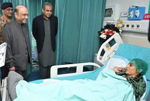 President visits CMH, inquires after health of injured