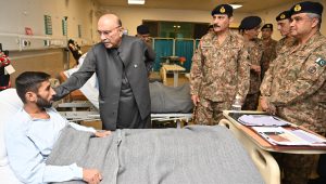 President visits CMH, inquires after health of injured