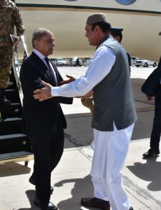 PM arrives in Quetta on one-day visit 