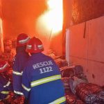 Five firefighters injured in major factory blaze in Landhi