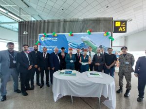 Inaugural flight from Tashkent received warm welcome on its arrival at Islamabad Int'l Airport