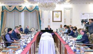 Prime Minister Muhammad Shehbaz Sharif chairs a meeting regarding Diamer Basha Dam and other water reservoirs.