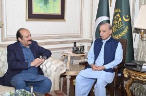 Chairman Prime Minister Youth Programme Rana Mashood Ahmad Khan calls on the Prime Minister Muhammad Shehbaz Sharif.