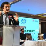 Special Assistant to the Prime minister Haroon Akhtar khan addressing to" Dissemination Workshop of Pakistan's New Energy vehicles Policy 2025-30"organized by the ministry of Industries and production and EDB at local hotel