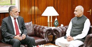 Chairman National Accountability Bureau (NAB) Lt. Gen. (R) Nazir Ahmed Butt called on Speaker National Assembly Sardar Ayaz Sadiq at Parliament House.