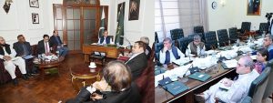 Prime Minister Muhammad Shehbaz Sharif chairs a meeting on Electric Vehicles policy and development of its related industry.