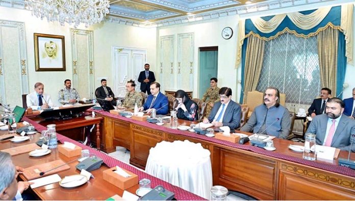 Prime Minister Muhammad Shehbaz Sharif chairs a meeting on water resources and storage