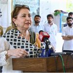 Secretary Ministry of Climate Change and Environmental Coordination Ms. Aisha Humera Moriani addressing the launching ceremony of the Clean-up Drive Initiative at the Margallah Hills, National Park and Trail 5