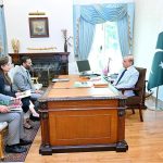Federal Minister for National Health Syed Mustafa Kamal and Prime Minister's Focal Person on Polio Eradication Ayesha Raza Farooq called on Prime Minister Muhammad Shehbaz Sharif