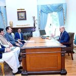 MNA Agha Rafiullah called on Prime Minister Muhammad Shehbaz Sharif. Federal Minister for Public Affairs Rana Mubashir Iqbal and SAPM Talha Burki are also present in the meeting