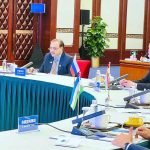 Lt. Gen. Muhammad Asim Malik, National Security Advisor of Pakistan addressing the 20th meeting of the secretaries of the Security Council of Shanghai Cooperation Organization (SCO).
