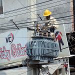 WAPDA staffer busy in repairing power transformer