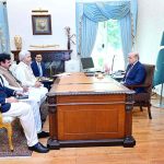 MNA Jamal Shah Kakar called on Prime Minister Muhammad Shehbaz Sharif. Federal Minister for Public Affairs Rana Mubasshir Iqbal and SAPM Talha Burki are also present in the meeting