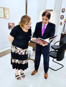 Minister for Railways, Mohammad Hanif Abbasi met with the Italian Ambassador to Pakistan, Ms. Marilina Armellin and discussed important matters