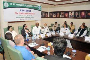 United Nations Resident and Humanitarian Coordinator in Pakistan, Mohamed Yahya, meets with members of the Multan Chamber of Commerce and Industry (MCCI) during his visit to the city.