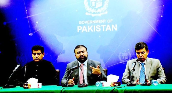 Chief Minister of Balochistan, Mir Sarfraz Bugti addressing a press conference at PID