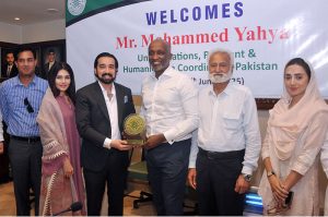 United Nations Resident and Humanitarian Coordinator in Pakistan, Mohamed Yahya, meets with members of the Multan Chamber of Commerce and Industry (MCCI) during his visit to the city.
