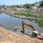 Heavy machinery is being used to remove garbage from Nullah Lai as part of a cleanup operation ahead of the upcoming monsoon season