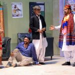 Artists perform in the play Be-Wass, presented by the Arts Council of Pakistan Karachi during the Sindh Drama Festival 2025 at Arts Council Pakistan Larkana