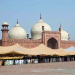 A large number of faithful offering Eidul Azha prayers at Historic Badshahi Masjid