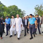 Interior Minister Mohsin Naqvi along with Minister of State for Interior Tallal Chaudhary visiting the Central Imambargah Asna Ashari in G-6, Islamabad.