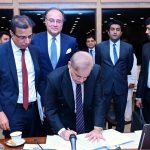 Prime Minister Muhammad Shehbaz Sharif signs document of Federal Budget 2025-2026