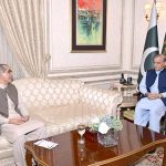 Former Federal Minister Khawaja Saad Rafique calls on Prime Minister Muhammad Shehbaz Sharif.