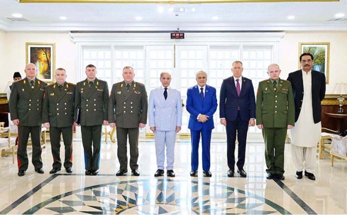 Defence Minister of Belarus Lt. General Victor Khrenin calls on Prime Minister Muhammad Shehbaz Sharif