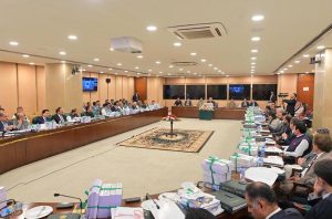 Prime Minister Muhammad Shehbaz Sharif chairs a meeting of the federal cabinet