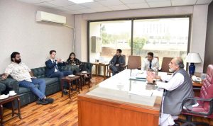 Federal Minister for Science and Technology Khalid Hussain Magsi meets British delegation led by Mr. Cromac Dreelan, Head of Strategic Engagement, British High