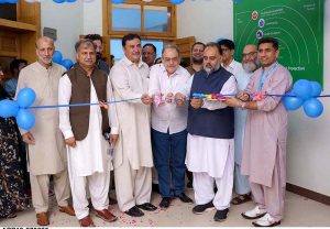 Minister for Social Welfare Syed Qasim Ali Shah addresses the inauguration ceremony of the Center for Continuing Professional Development (C4CPD), established by the KP Child Protection and Welfare Commission.