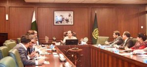 Federal Minister for Maritime Affairs, Muhammad Junaid Anwar Chaudhry chairing a meeting on strategic roadmap of the ministry.