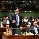 Sindh Chief Minister Syed Murad Ali Shah presents the budget estimates for the fiscal year 2025-26 in the Provincial Assembly